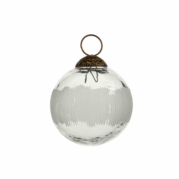 FROST ETCHED HOLIDAY ORNAMENT