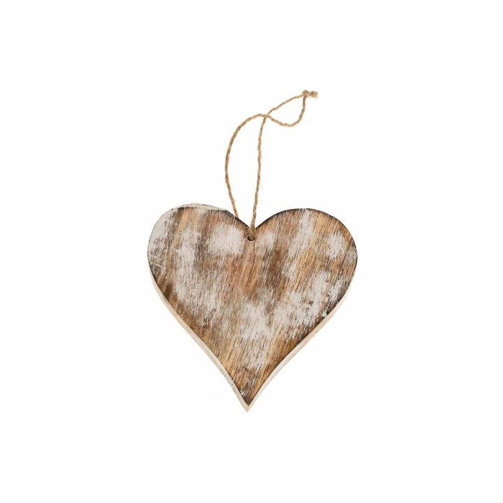 WOODEN ORNAMENT, WHITEWASH