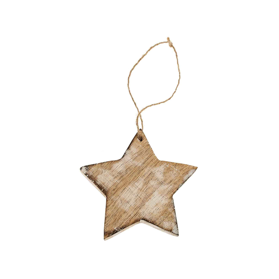 WOODEN ORNAMENT, WHITEWASH