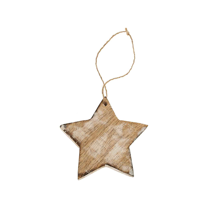 WOODEN ORNAMENT, WHITEWASH