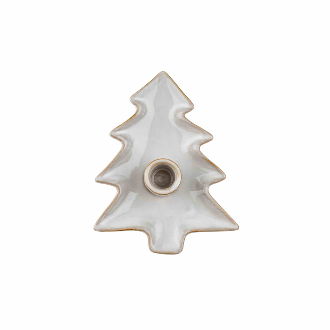 TREE CANDLE HOLDER, WHITE
