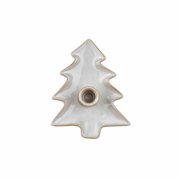 TREE CANDLE HOLDER, WHITE