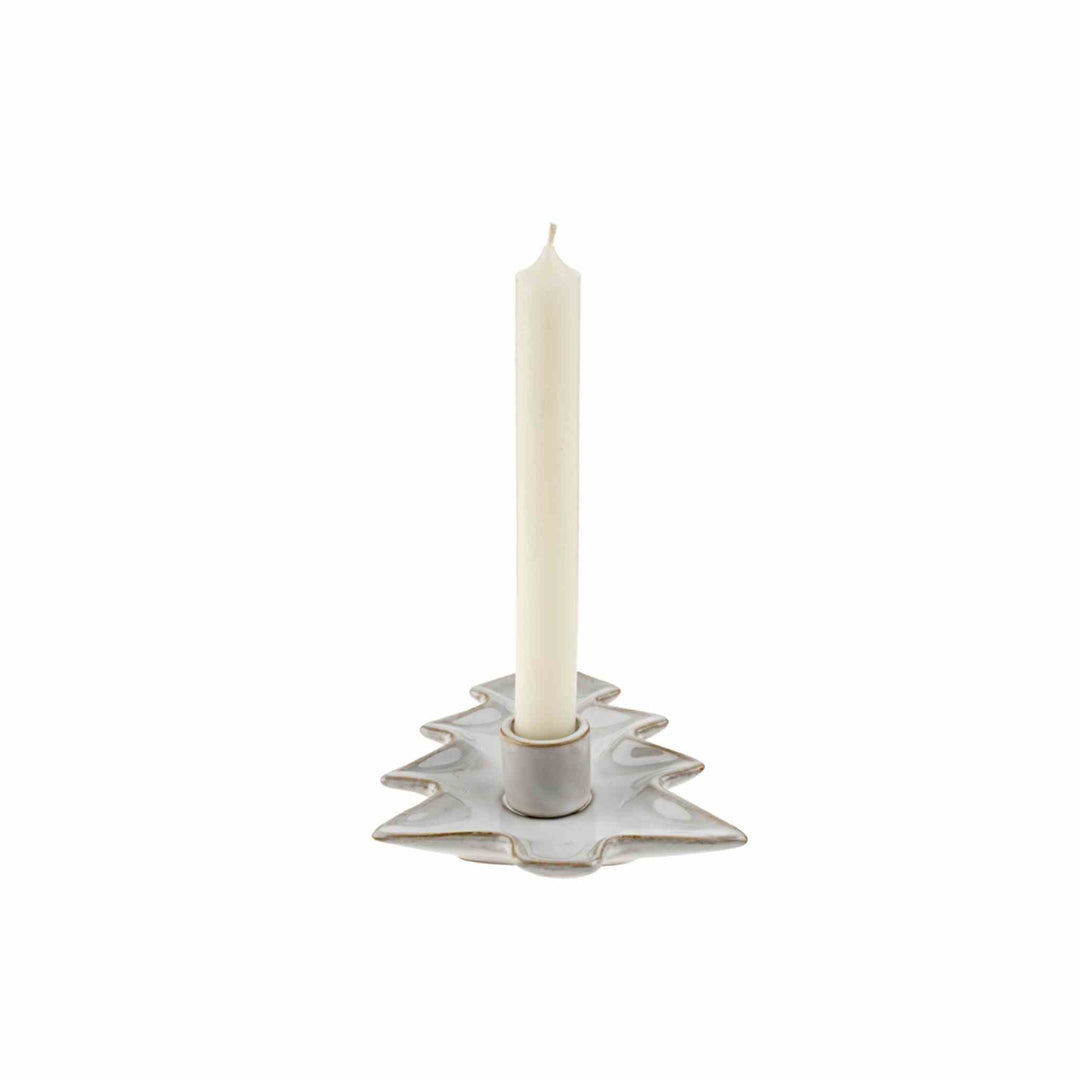 TREE CANDLE HOLDER, WHITE