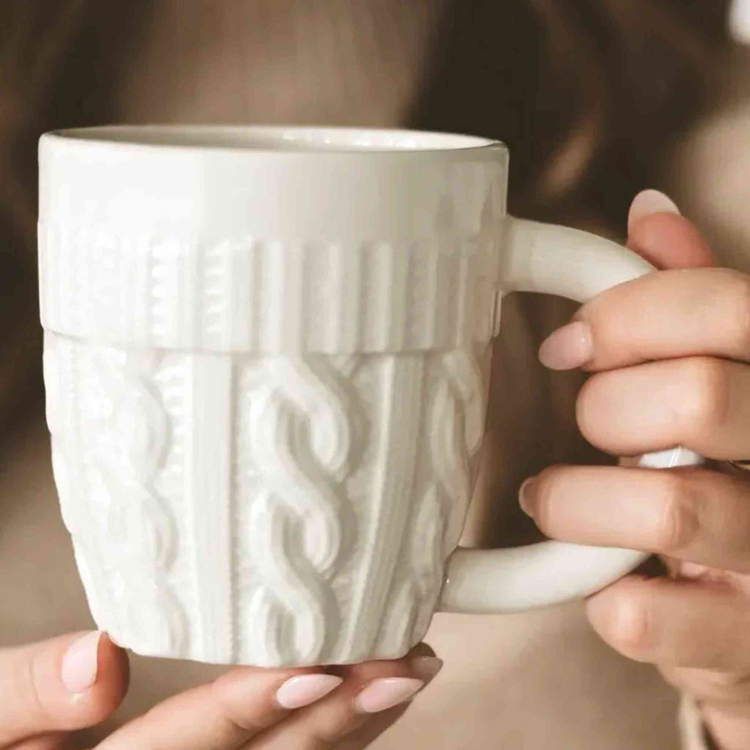 CREAM SWEATER COFFEE MUG