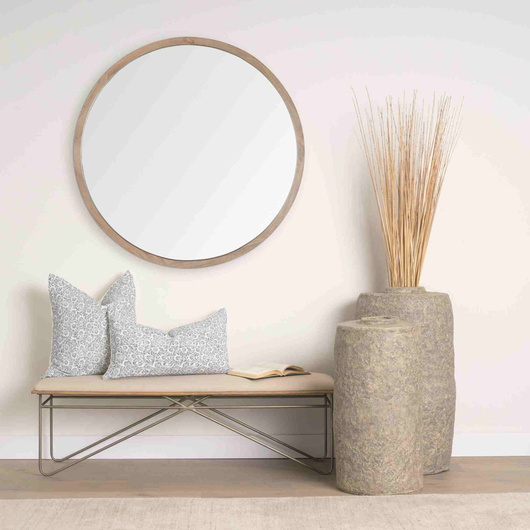 GEORGIA CREAM W/ INDIGO PILLOW