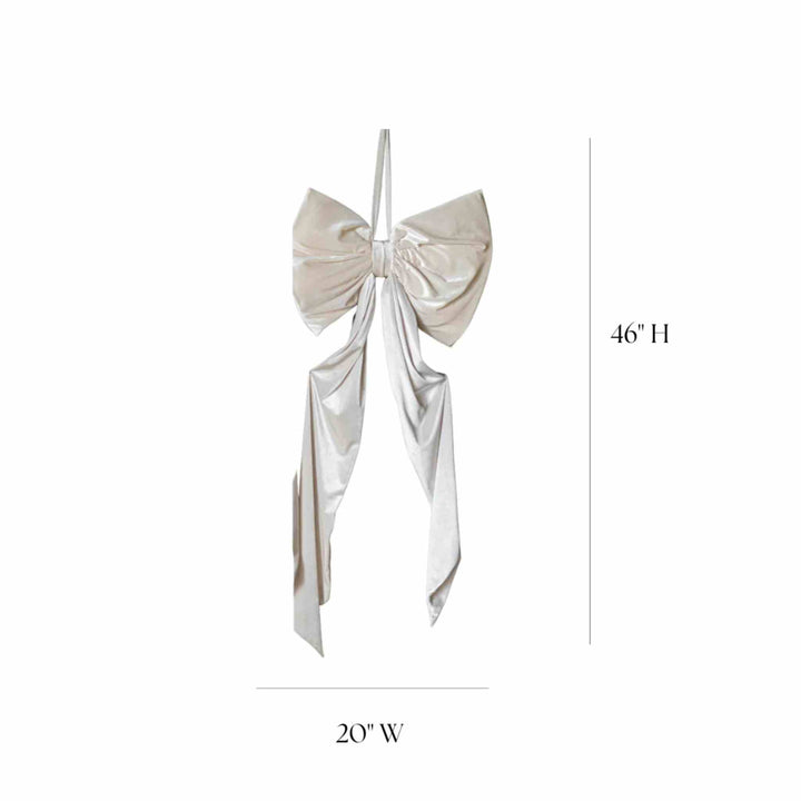 OVERSIZED CREAM VELVET BOW