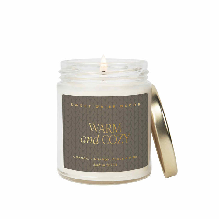 WARM AND COZY GOLD FOIL, SOY CANDLE, 9OZ