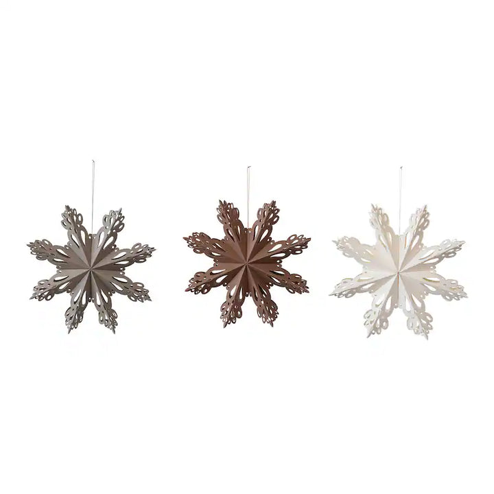 FOLDING SNOWFLAKE ORNAMENT, 9'H