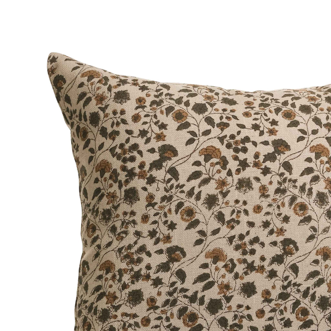 FALL FLORAL BLOCK PRINT PILLOW