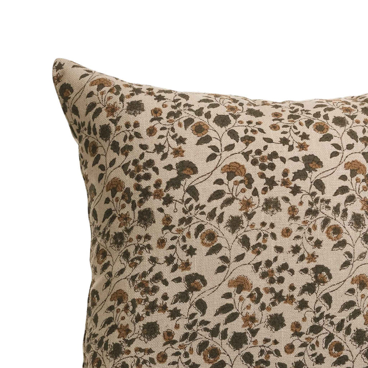FALL FLORAL BLOCK PRINT PILLOW
