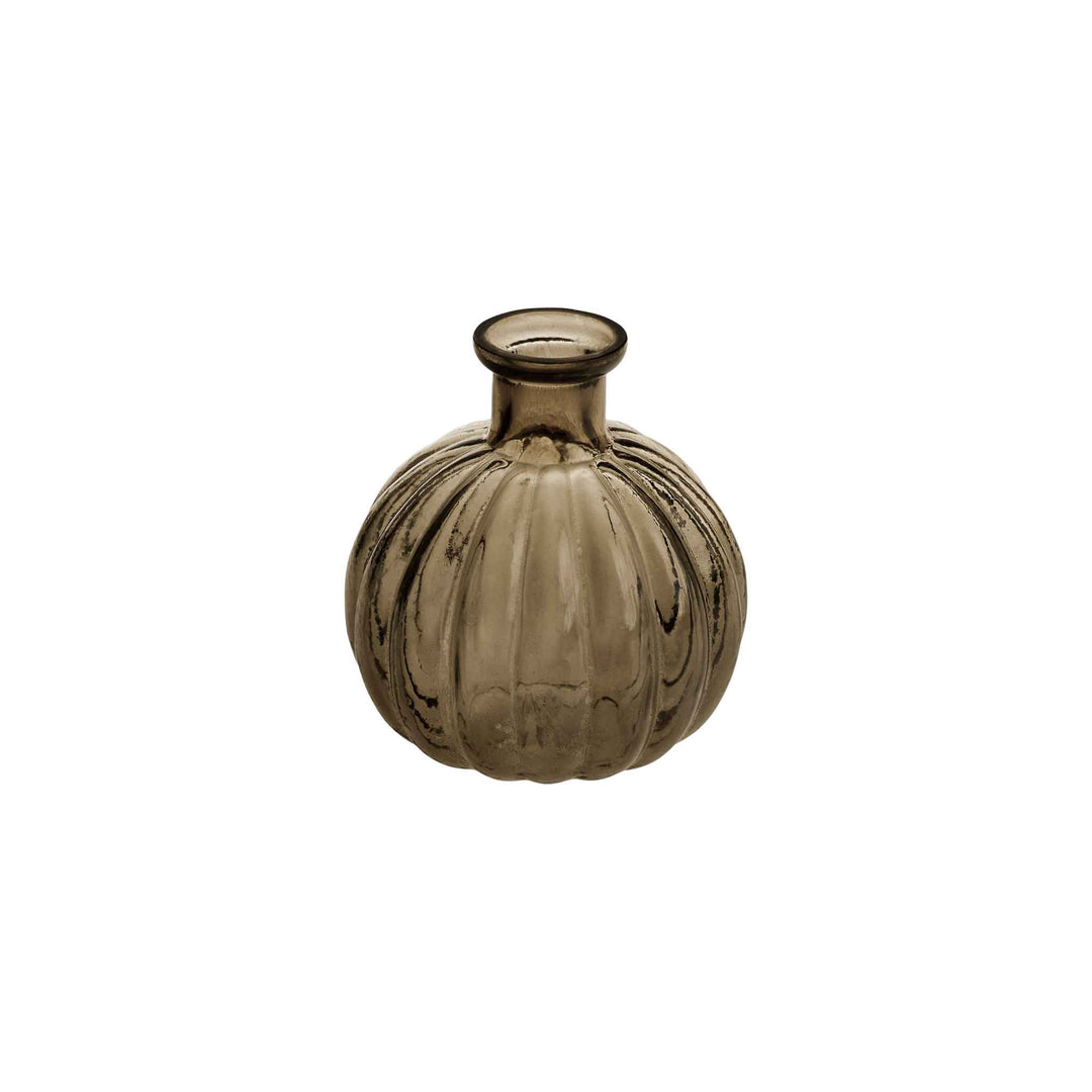 RIBBED ROUND BUD VASE