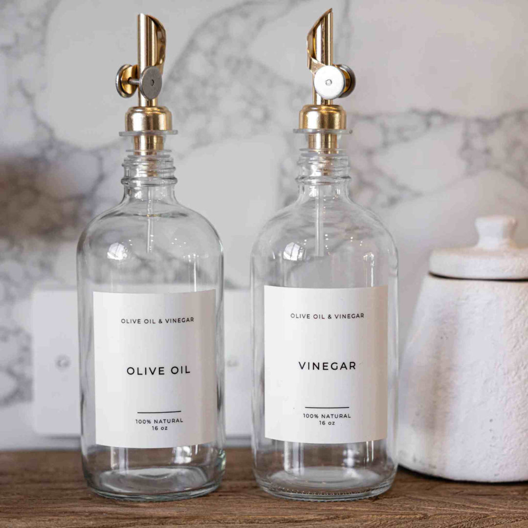 GLASS DISPENSER BOTTLE, ROUND