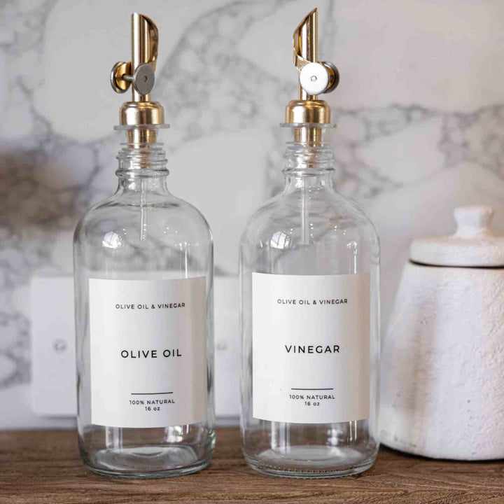 GLASS DISPENSER BOTTLE, ROUND