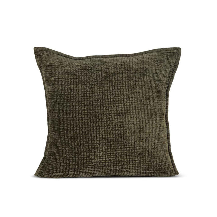 RIBBED CHENILLE PILLOW, GREEN