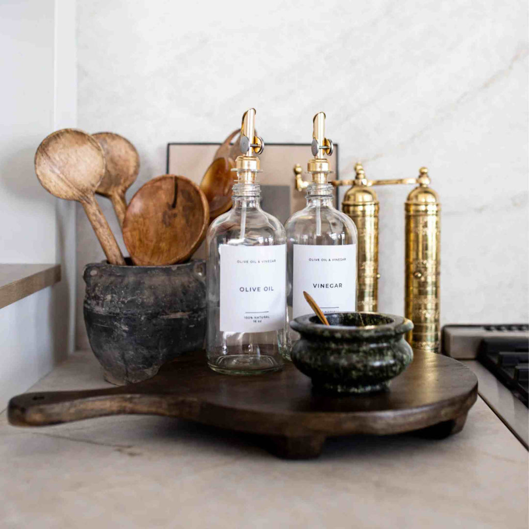 GLASS DISPENSER BOTTLE, ROUND