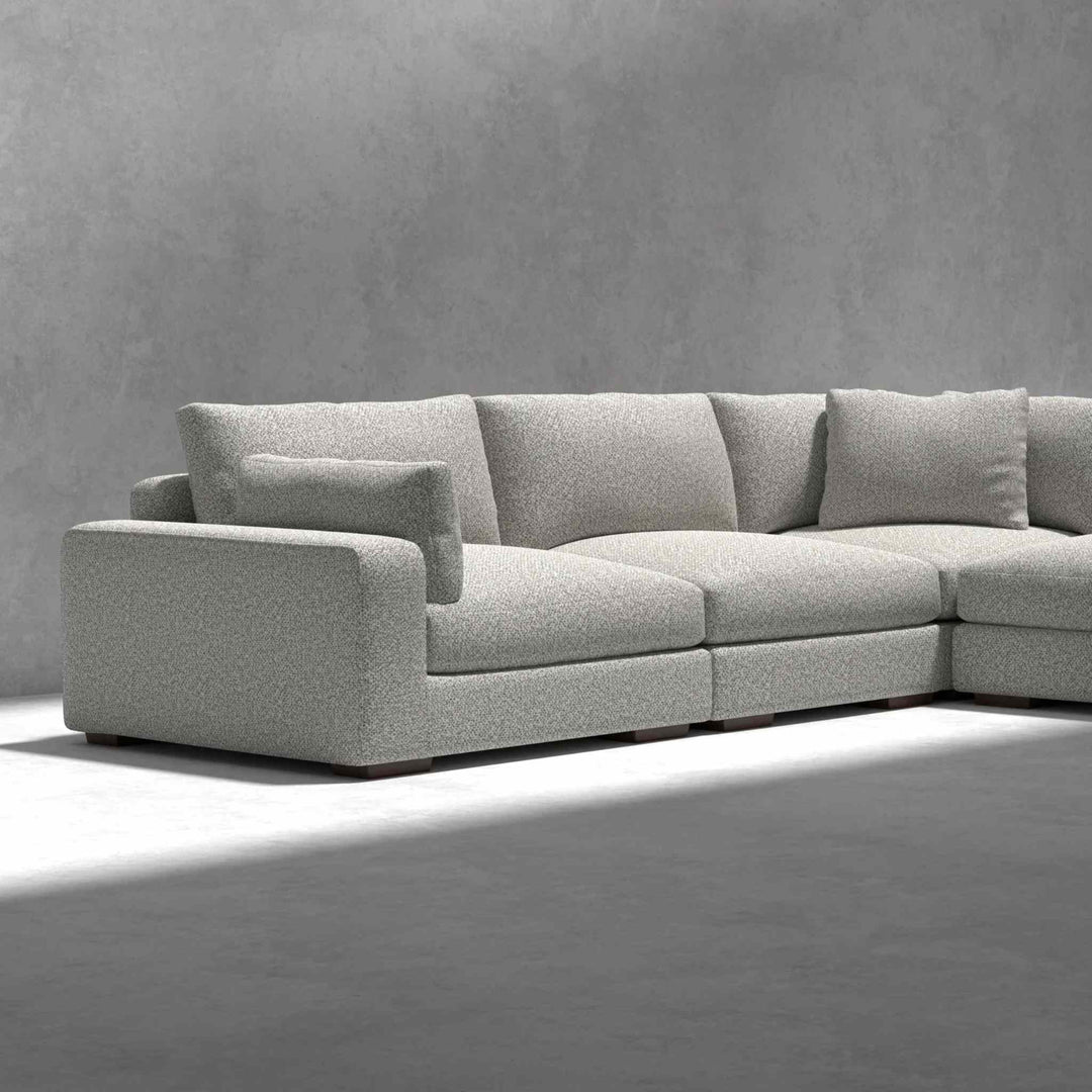 MODULAR TUZI SECTIONAL, OAT TWEED
