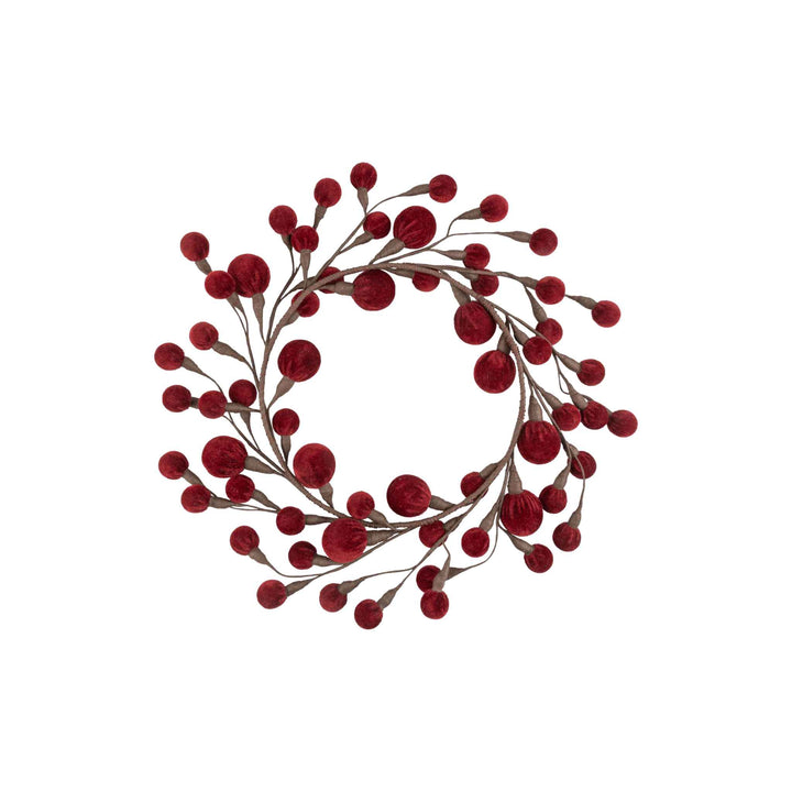 VELVET BERRY WREATH, 19"