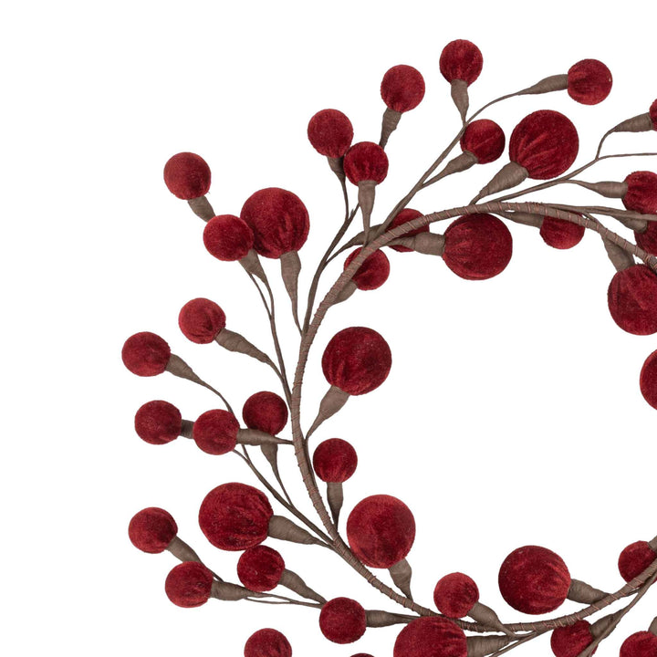 VELVET BERRY WREATH, 19"
