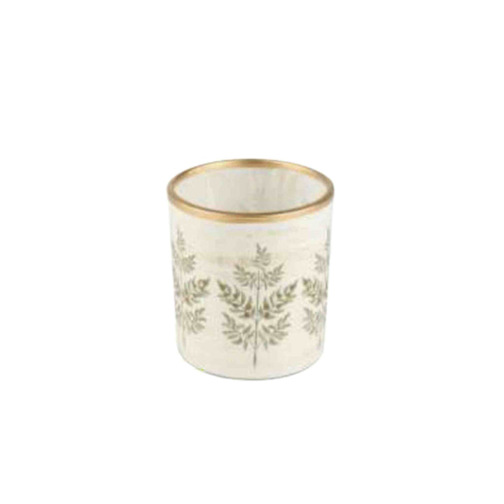 PAPER COVERED GLASS VOTIVE HOLDER