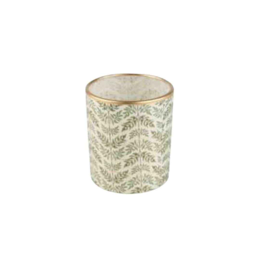 PAPER COVERED GLASS VOTIVE HOLDER