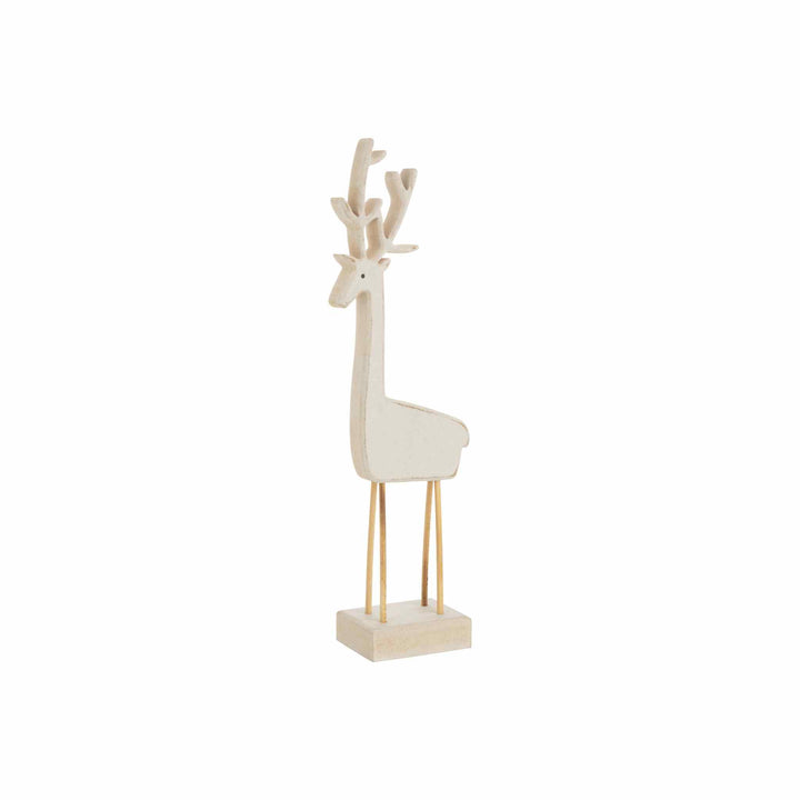 TABLETOP 3D REINDEER, WHITE WASHED