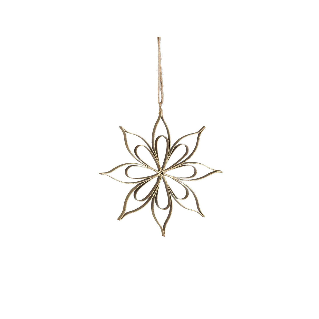 ANTIQUE GOLD SNOWFLAKE ORNAMENT
