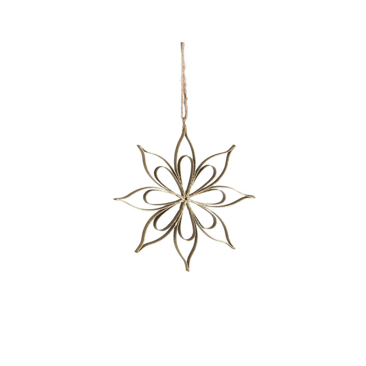 ANTIQUE GOLD SNOWFLAKE ORNAMENT