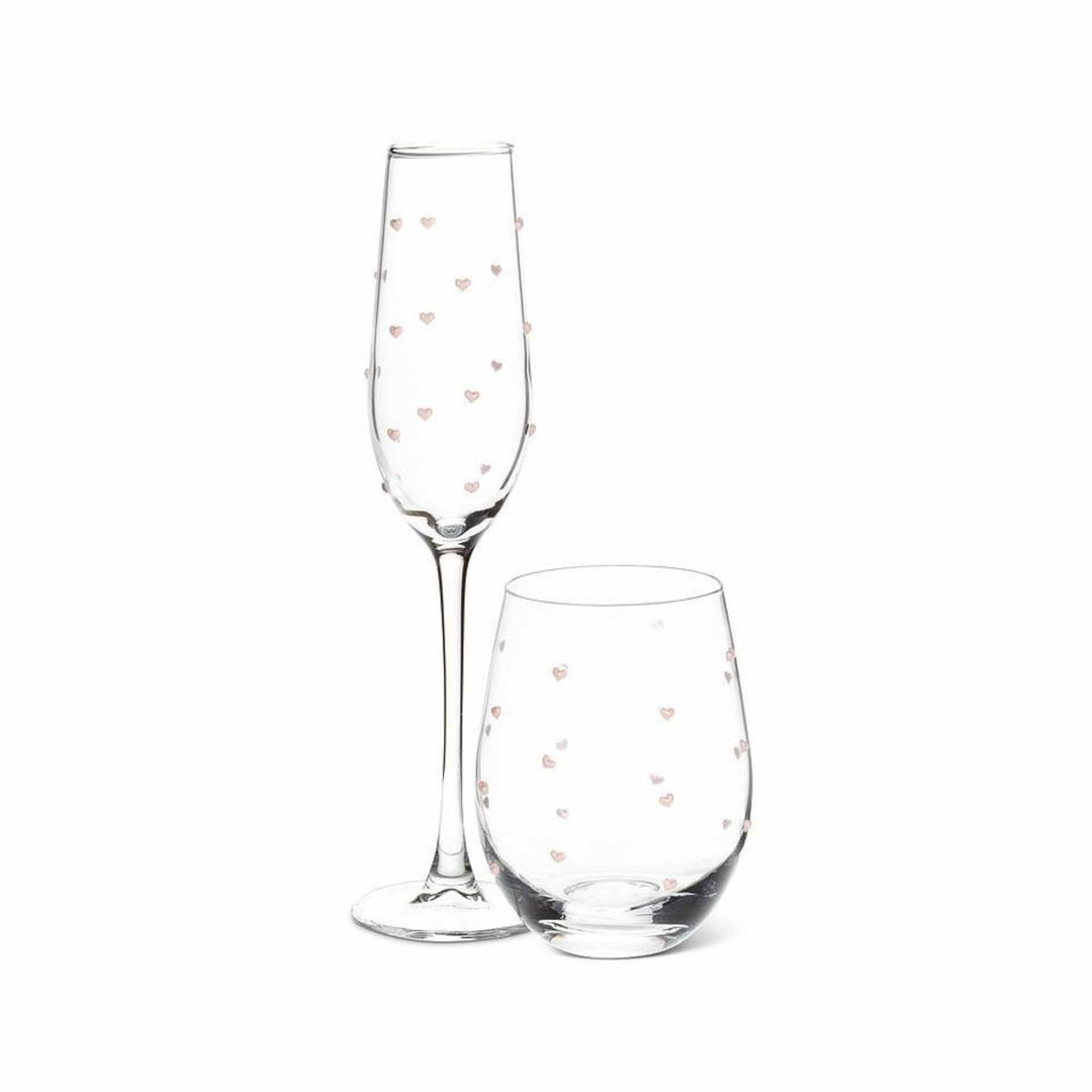 PINK HEARTS CHAMPAGNE FLUTE