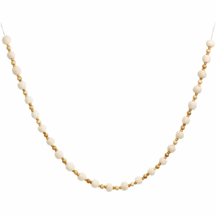 WOOL IVORY/NAT WOOD GARLAND