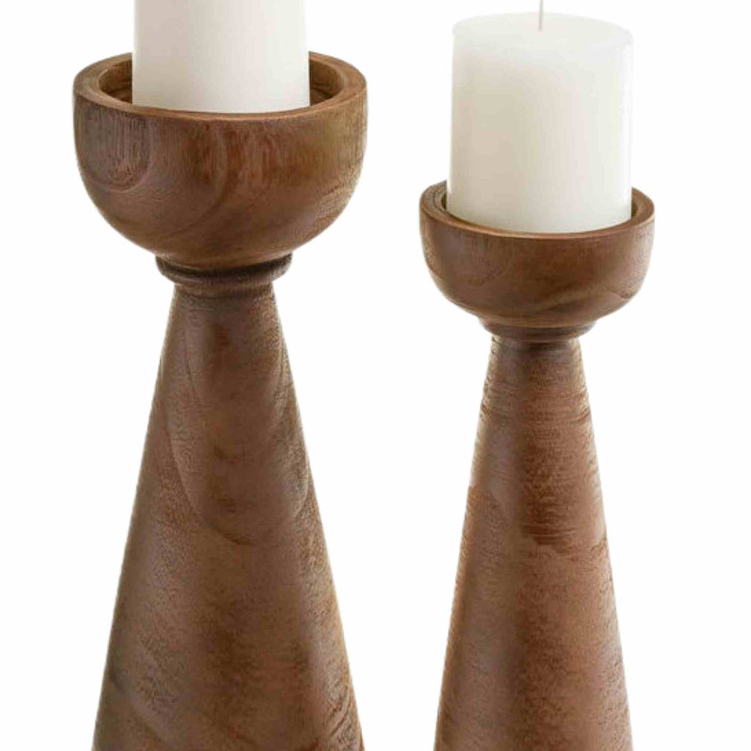 PAULOWNIA WOOD PILLAR HOLDERS