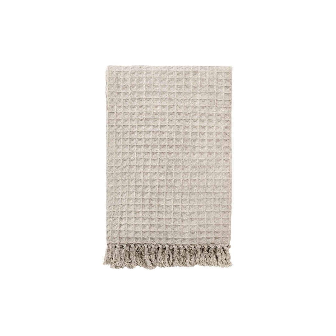 OVERSIZED WAFFLE THROW, BEIGE