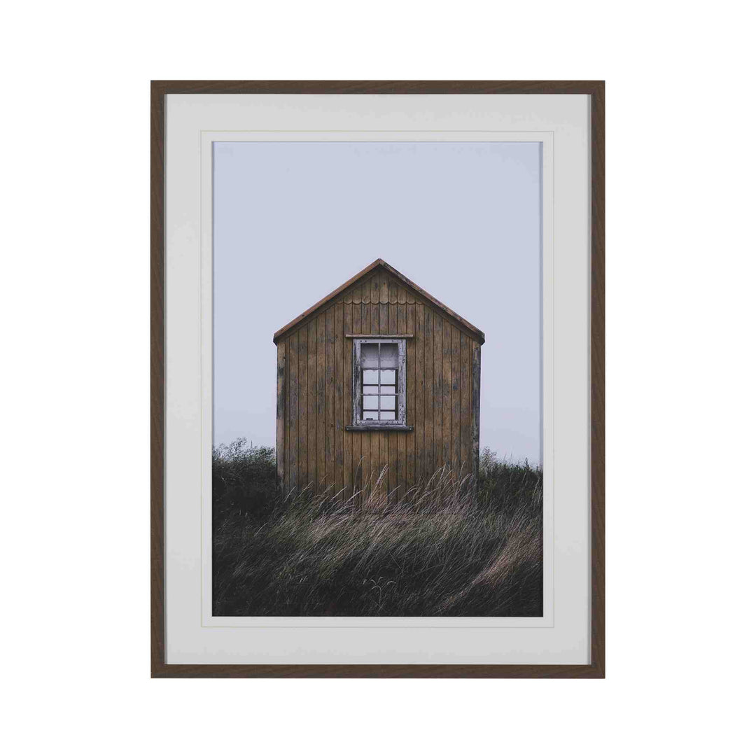 BEACH HUT, FRAMED ART