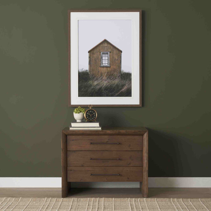 BEACH HUT, FRAMED ART