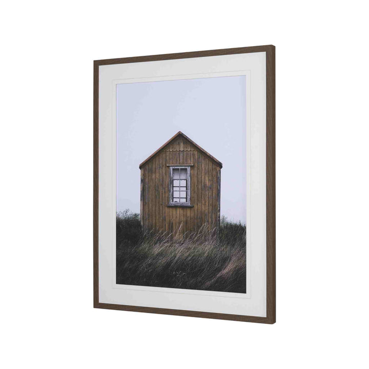 BEACH HUT, FRAMED ART