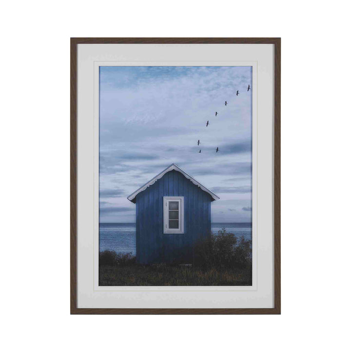 BREEZY BLUE ESCAPE, FRAMED ART