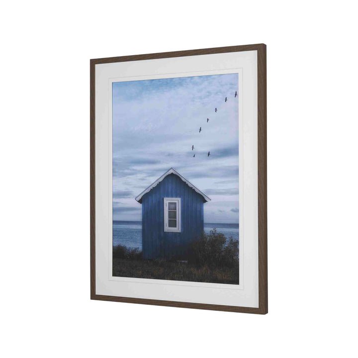 BREEZY BLUE ESCAPE, FRAMED ART