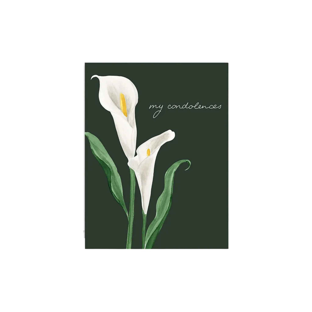 CALA LILY CONDOLENCE, CARD