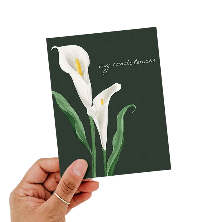 CALA LILY CONDOLENCE, CARD