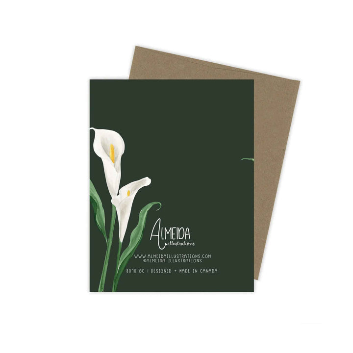 CALA LILY CONDOLENCE, CARD