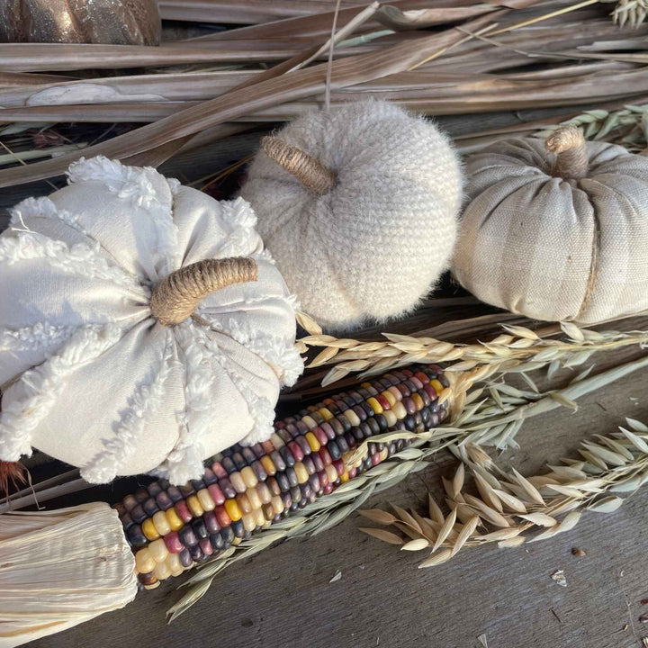CREAM FUZZY FALL PUMPKIN