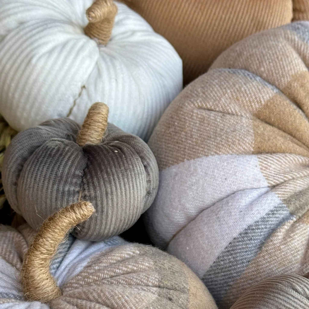 GRAY CORDUROY PUMPKIN