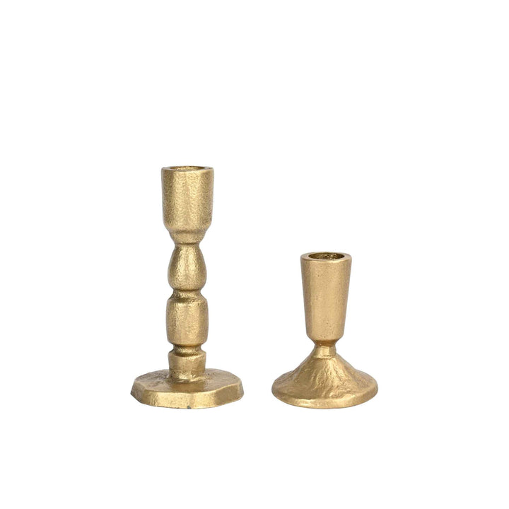 IRON TAPER HOLDER SET/2, GOLD