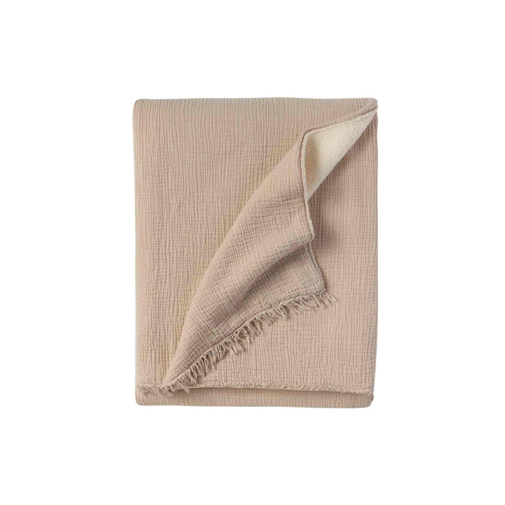 CRINKLE FLEECE LINED THROW