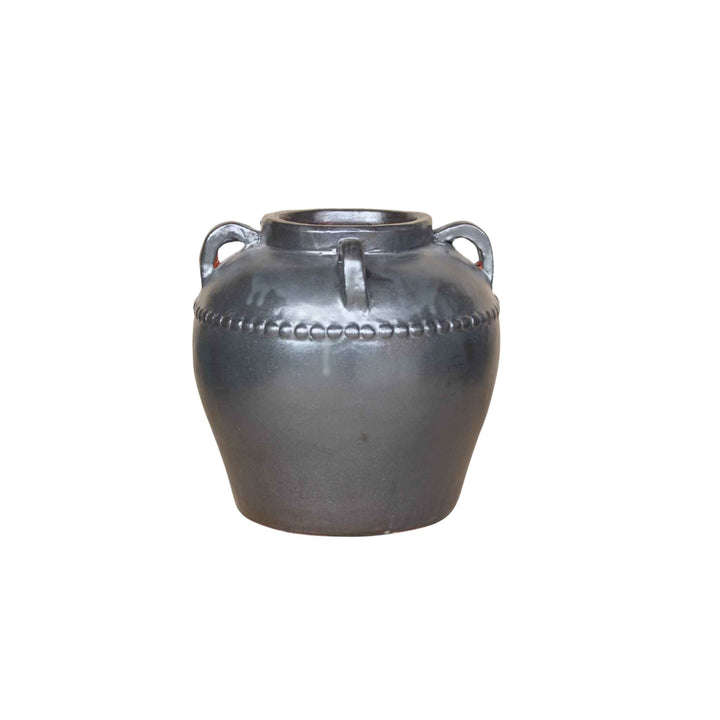 DUMONT GREY GLAZED POT W/ HANDLES