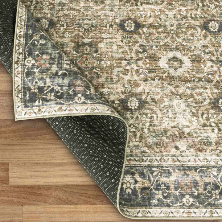DUA WASHABLE RUG, BROWN GRAY BEIGE
