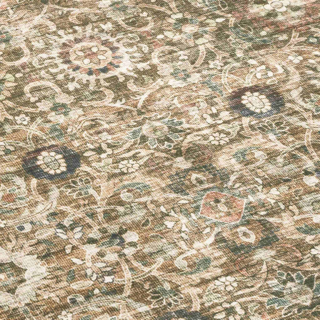 DUA WASHABLE RUG, BROWN GRAY BEIGE