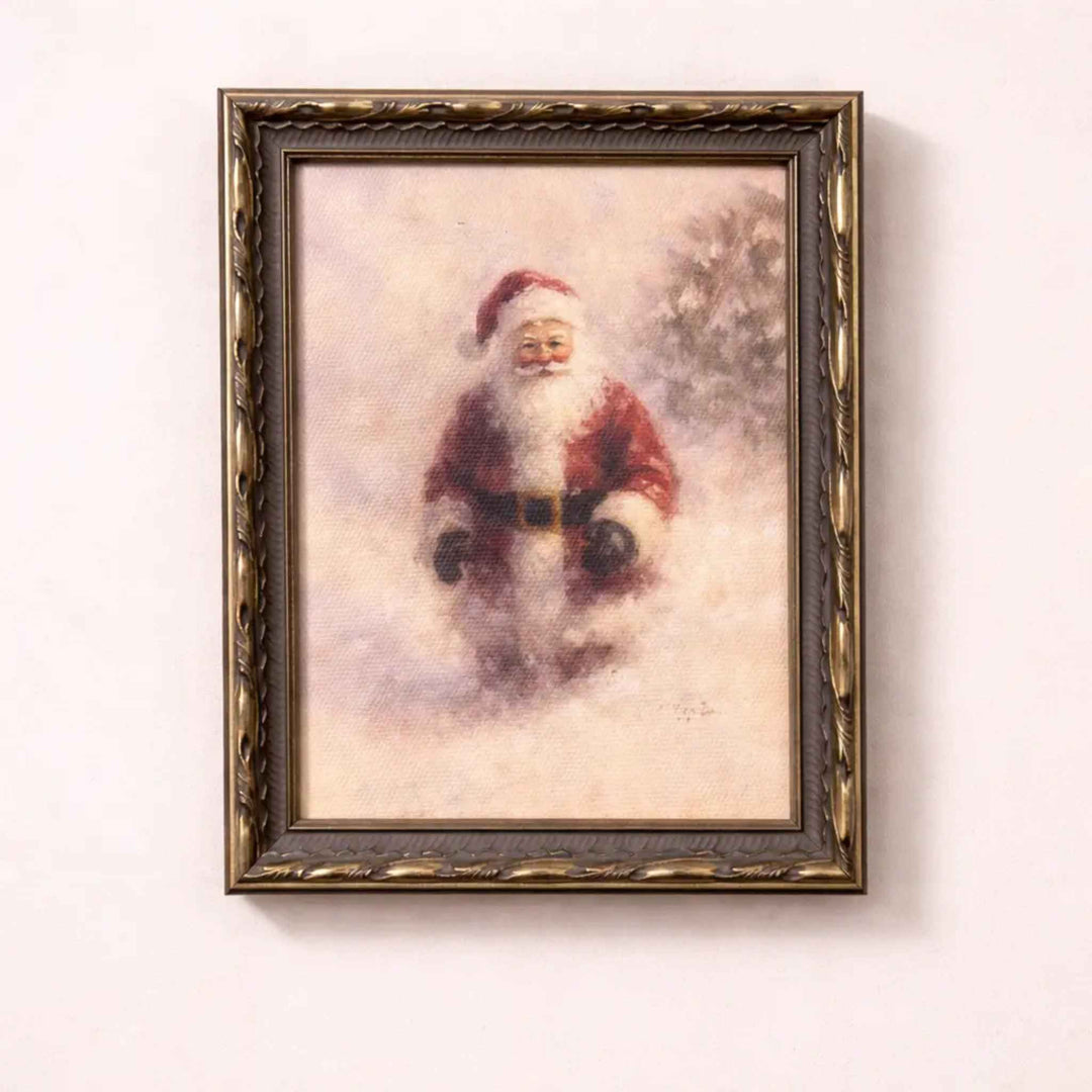 FATHER CHRISTMAS, ANTIQUE INSPIRED FRAME