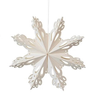 FOLDING SNOWFLAKE ORNAMENT, 9'H