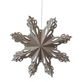 FOLDING SNOWFLAKE ORNAMENT, 9'H