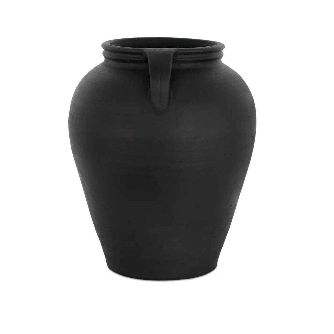JOSI TERRACOTTA VASE, BLACK